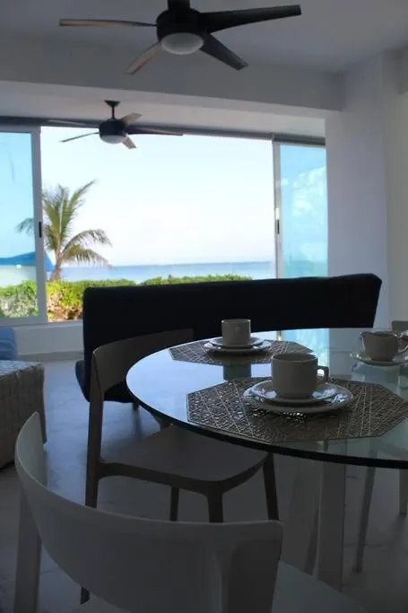 Beach Front Renewed Apartment Cancun