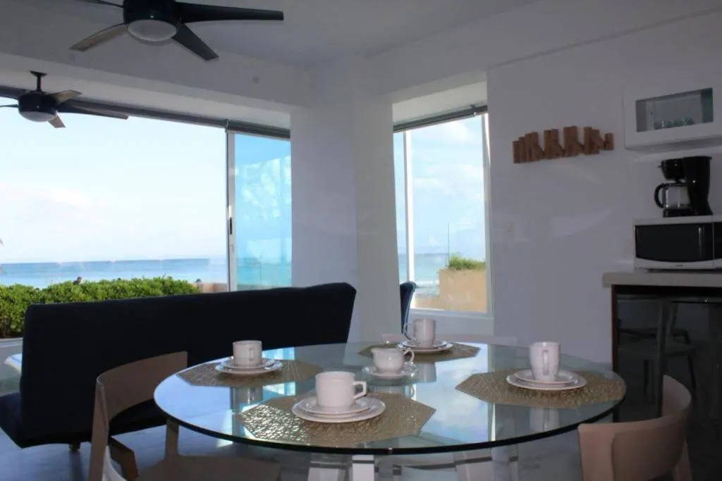Beach Front Renewed Apartment Cancun